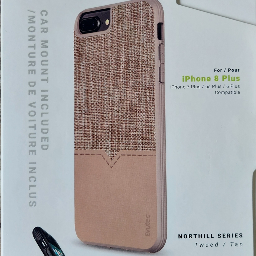 IPhone 8 phone plus case - TAN/TWEED